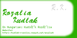 rozalia kudlak business card